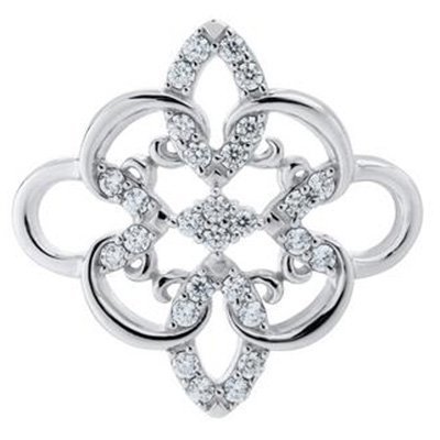 SS Convertible Crystal Medallion Clasp