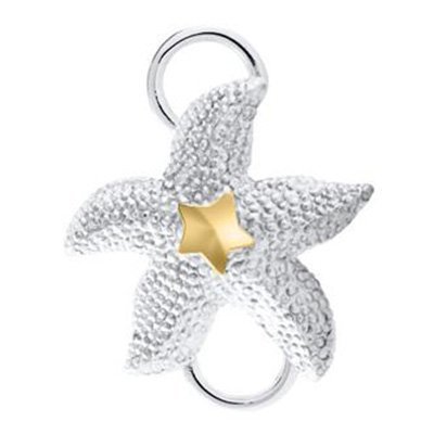 SS and Yellow Gold Convertible Starfish Clasp