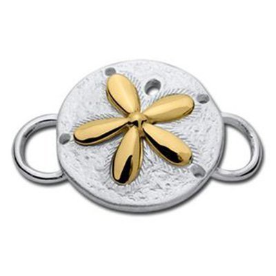 SS and Yellow Gold Convertible Sand Dollar Clasp