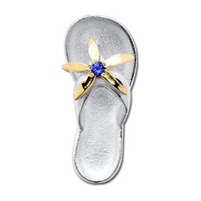 SS and Yellow Gold Convertible Sapphire Flip Flop Clasp