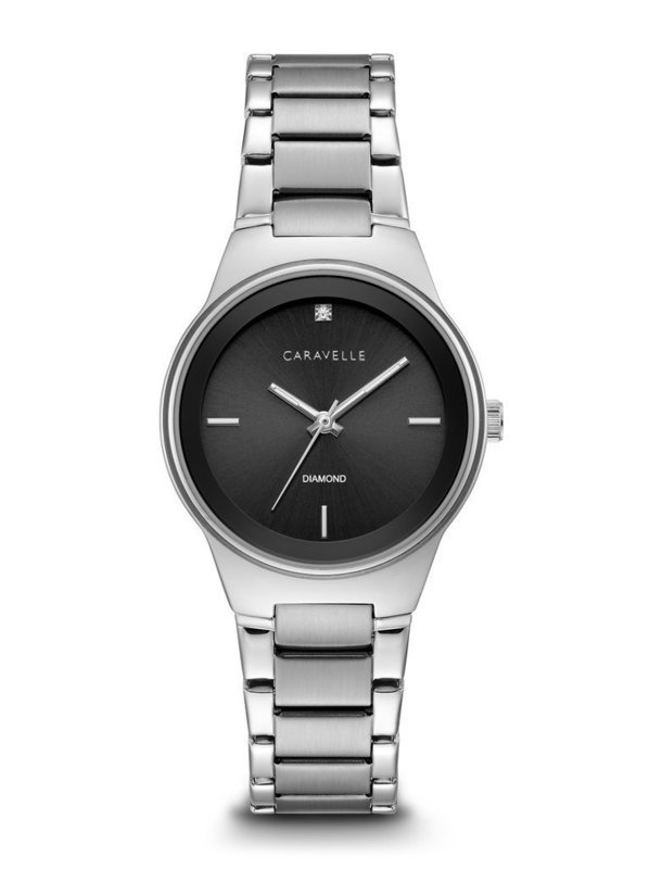 Caravelle Ladies' Silver-Tone Diamond Watch