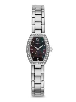 Caravelle Ladies' Silver-Tone Crystal Watch