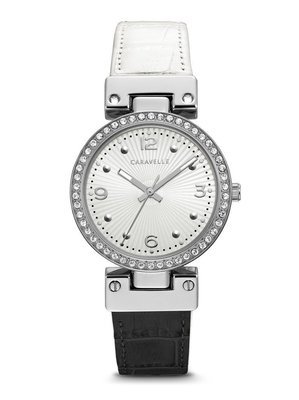 Caravelle Ladies' Silver-Tone Twist Band Watch