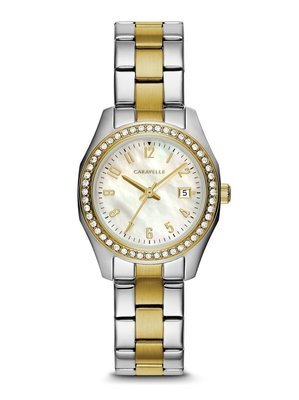 Caravelle Ladies' Two-Tone Crystal Watch