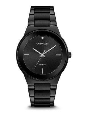 Caravelle Gents' Black Diamond Watch