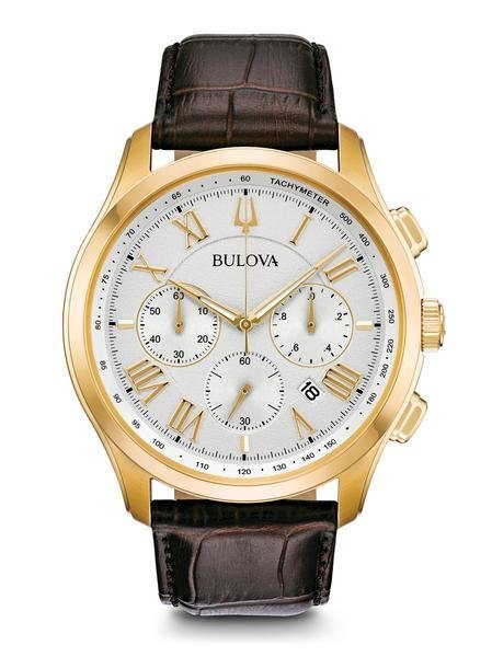 Gents' Bulova Gold-Tone Chronograph Classic Watch