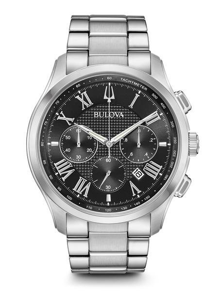 Gents' Bulova Silver-Tone Chronograph Classic Watch