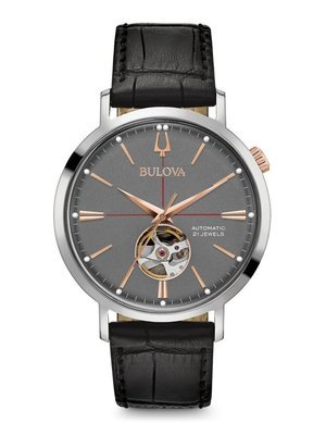 Gents' Bulova Silver-Tone Automatic Exhibition Classic Watch