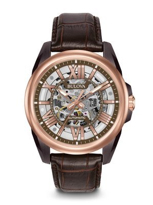 Gents' Bulova Two-Tone Automatic Skeleton-Dial Classic Watch