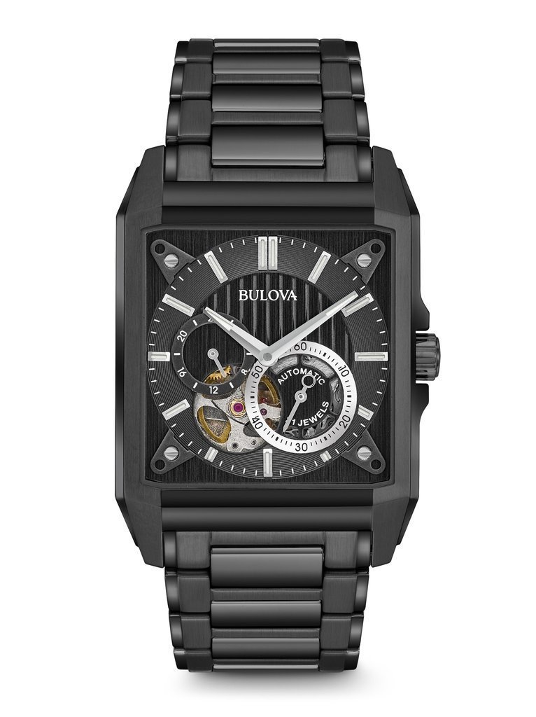 Bulova black automatic hot sale watch