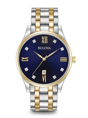 Gents' Bulova Two-Tone Diamond Classic Watch