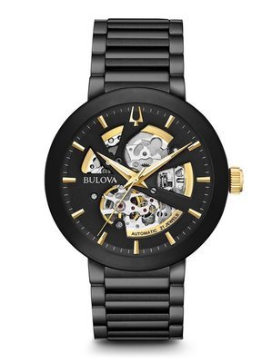 Gents' Bulova Black Automatic Modern Watch