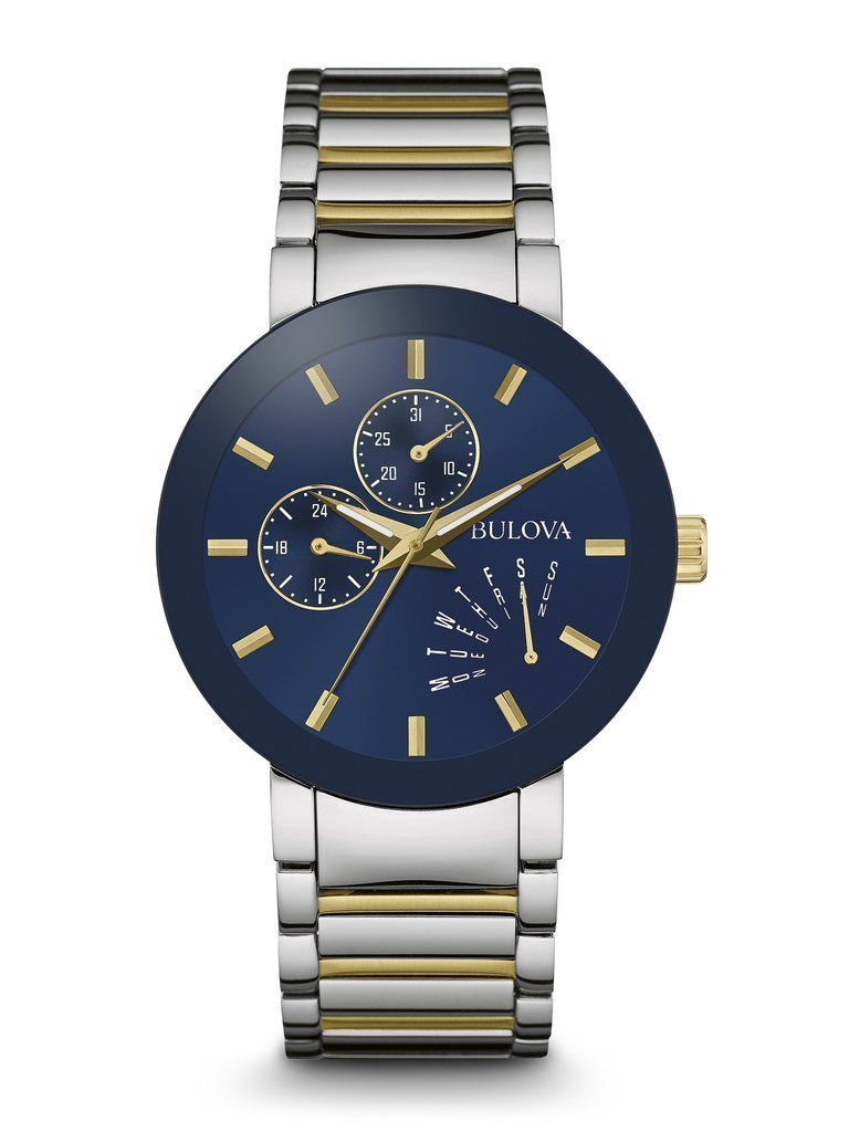 Gents' Bulova Two-Tone Calendar Modern Watch