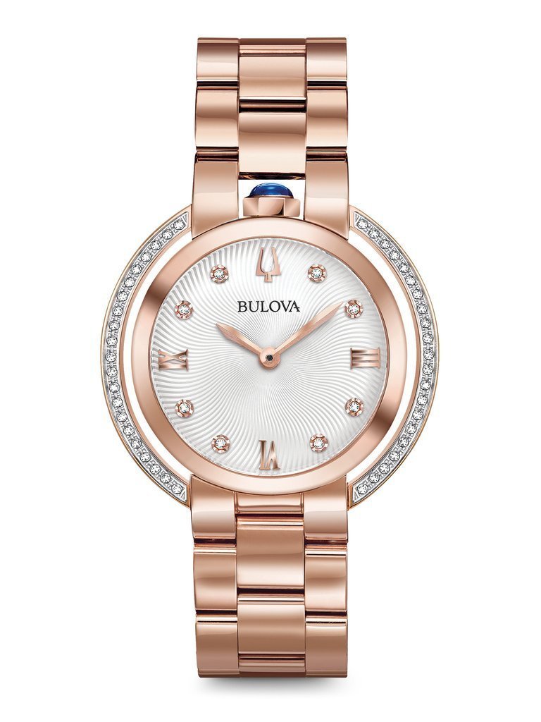Ladies' Bulova Rose-Tone Rubaiyat Watch