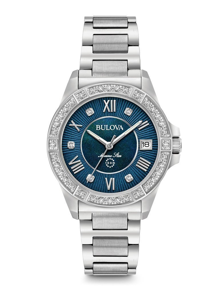 Ladies' Bulova Silver-Tone Marine Star Watch
