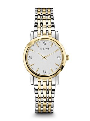 Ladies' Bulova Two-Tone Classic Diamond Watch