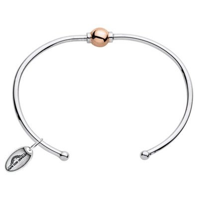 SS and Rose Gold Cape Cod One Ball Cuff Bracelet