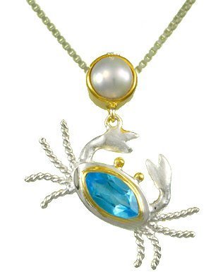Michou "Blue Crab" Pendant - Poseidon's Treasures