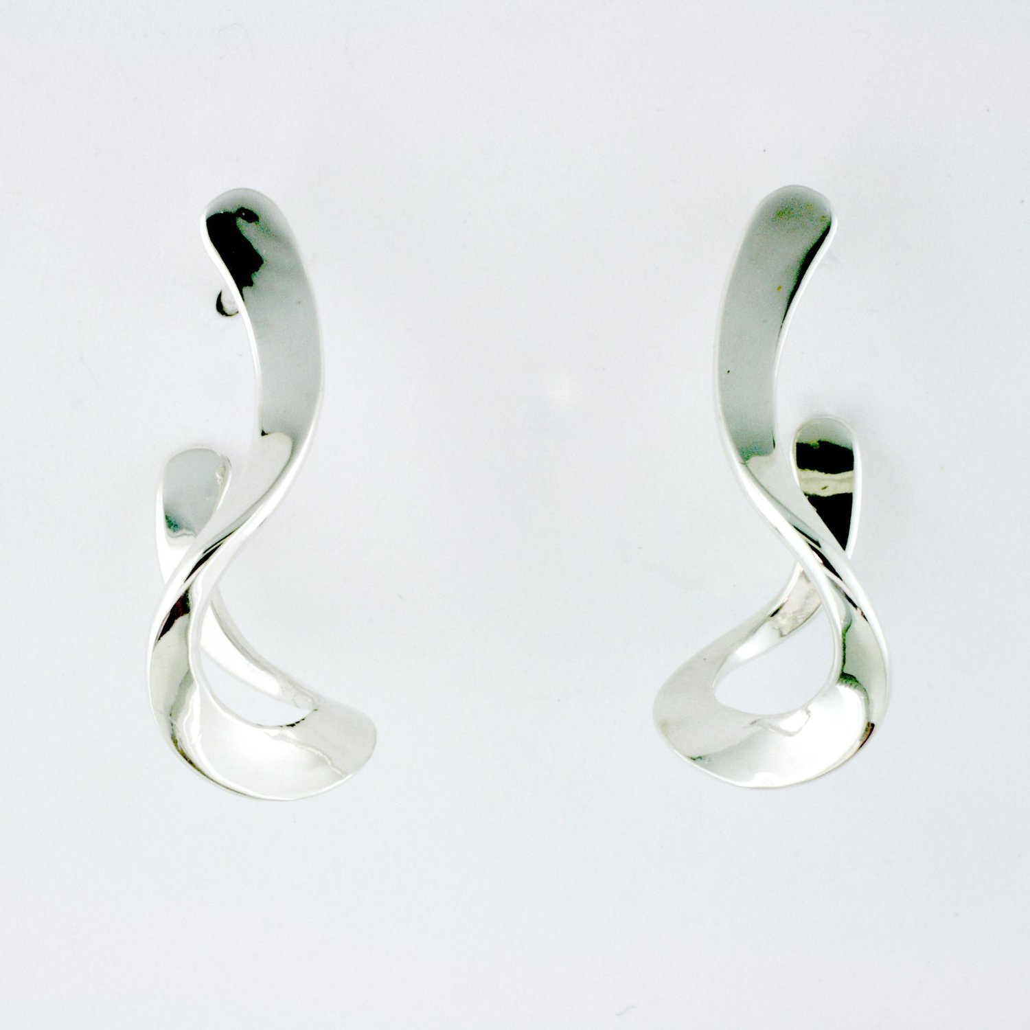 Sterling Silver Ruffle Hook Earrings
