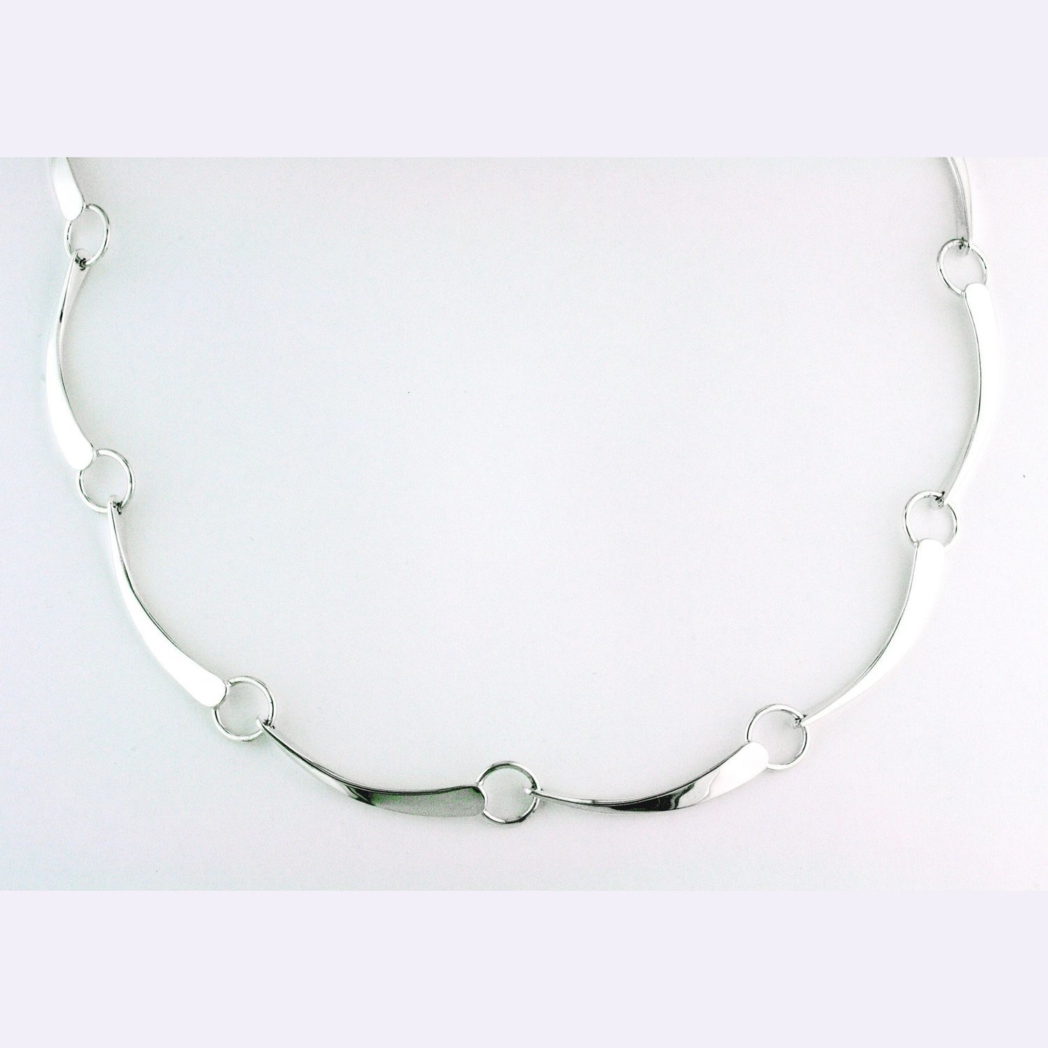 Sterling Silver Curve Necklace