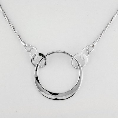 Sterling Silver Bold Circle Necklace