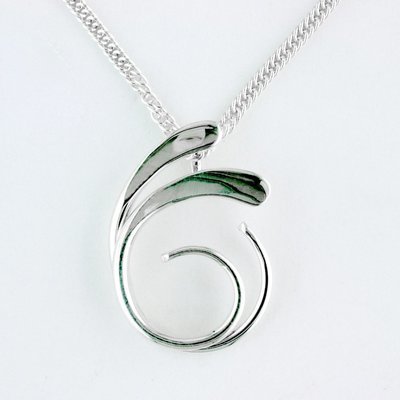 Sterling Silver Four Curl Pendant