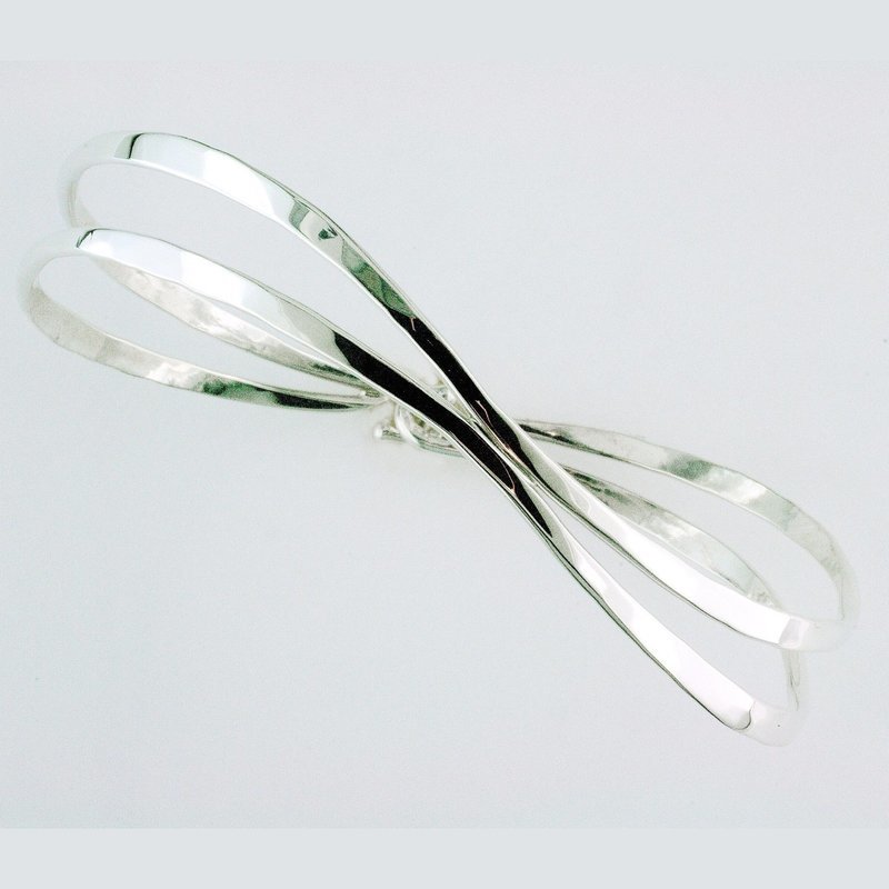 Sterling Silver Double Wave Bracelet