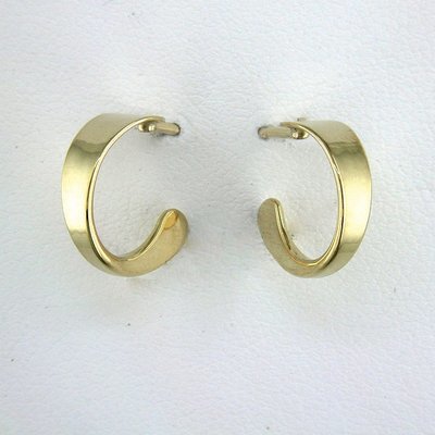 14K Yellow Gold Tight Hoop Earrings