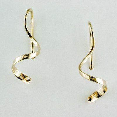 14K Yellow Gold Vortex Earrings