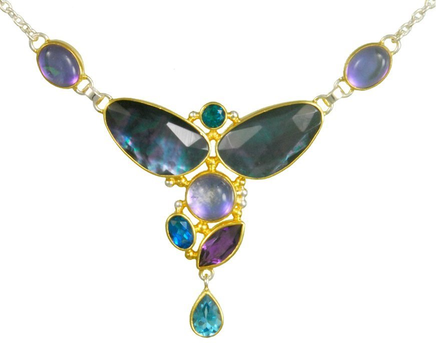 Michou Michou "Mystic Cascade" Necklace - Iridescence Collection