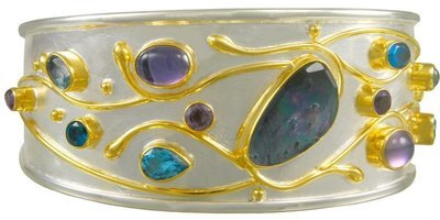 Michou Michou "Mystic Cascade" Cuff Bracelet - Iridescence Collection