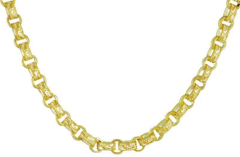 Michou Scroll Link Necklace - Timeless Scrolls