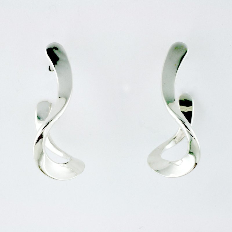 Sterling Silver Ruffle Hook Earrings