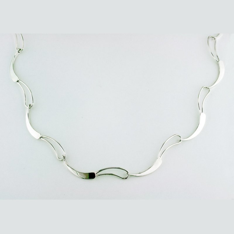 Sterling Silver Trapeze Necklace