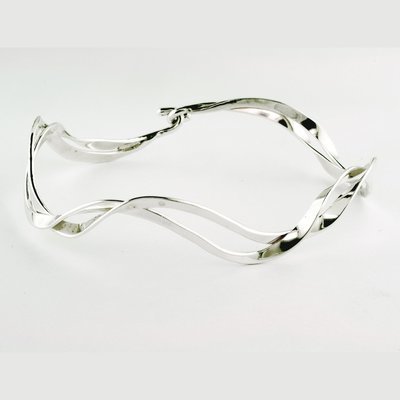 Sterling Silver Ocean Waves Bracelet