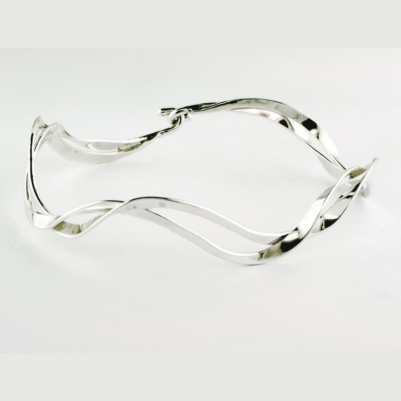 Sterling Silver Ocean Waves Bracelet