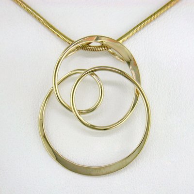 14K Yellow Gold Soap Bubble Pendant