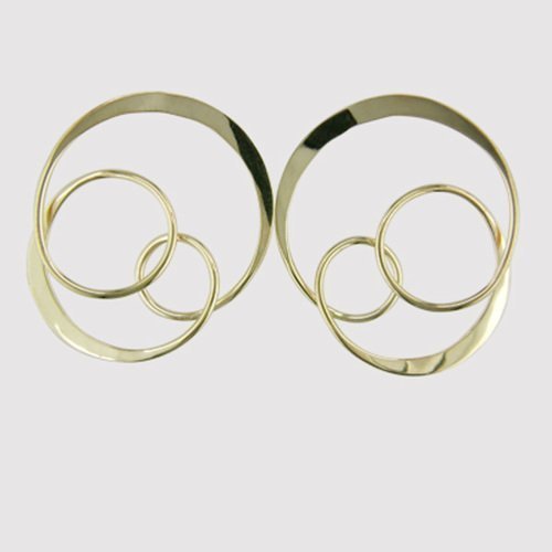 14K Yellow Gold Soap Bubble Earrings