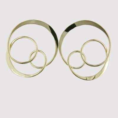 14K Yellow Gold Soap Bubble Earrings