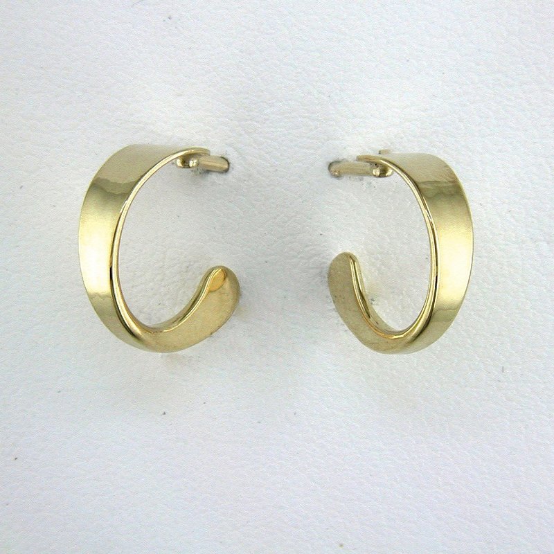 14K Yellow Gold Tight Hoop Earrings