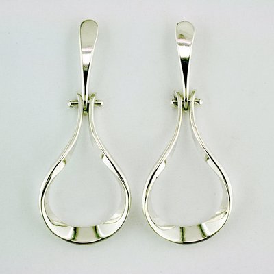 Sterling Silver Door-Knocker Earrings