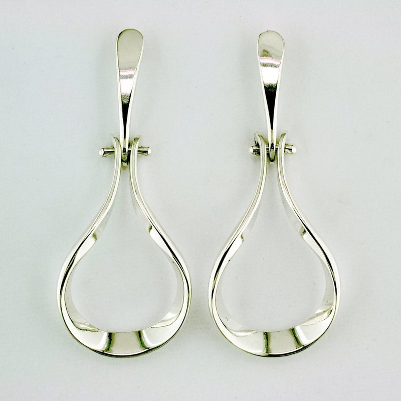 Sterling Silver Door-Knocker Earrings