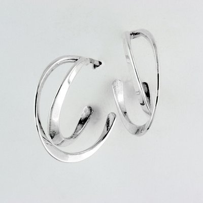 Sterling Silver Double Hoop Earrings