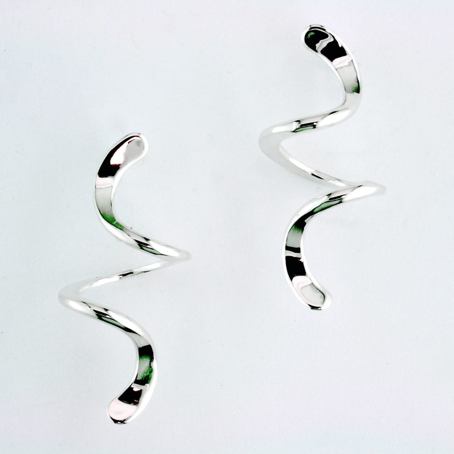 Sterling Silver Tornado Earrings