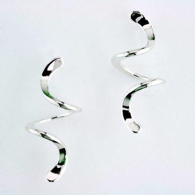 Sterling Silver Tornado Earrings