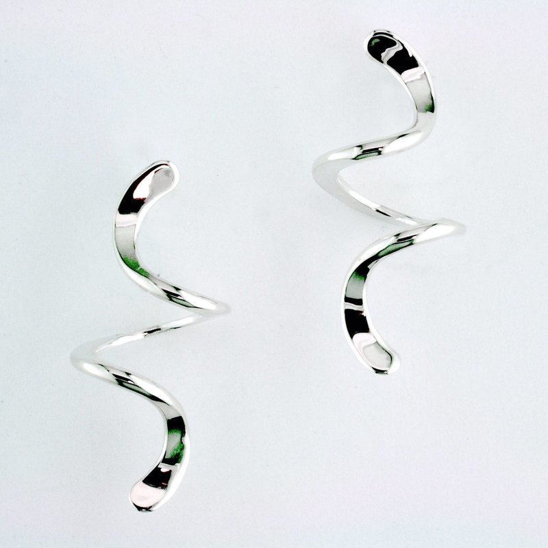 Sterling Silver Tornado Earrings