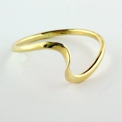 14K Yellow Gold Wave Ring