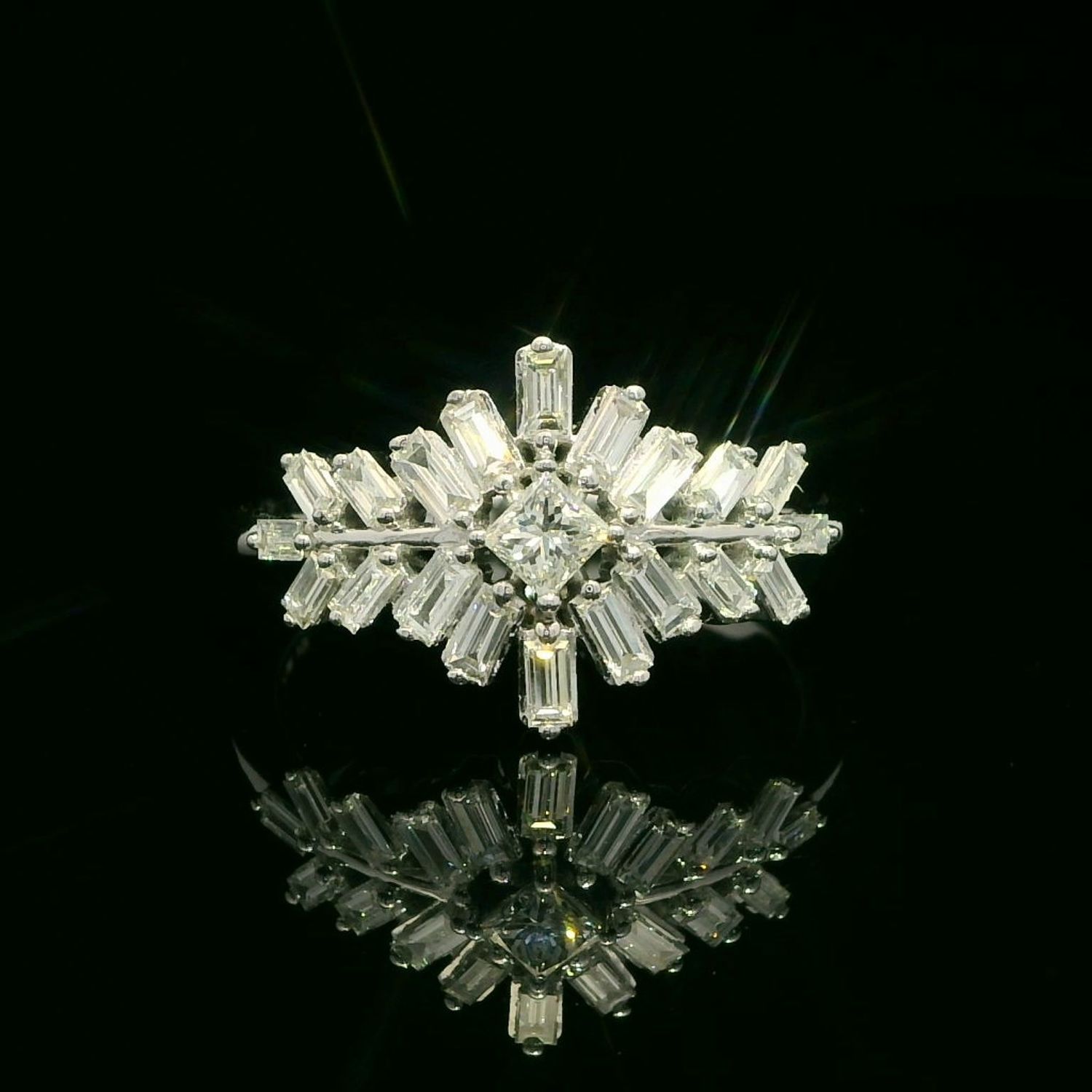 14K White Gold Diamond Ring