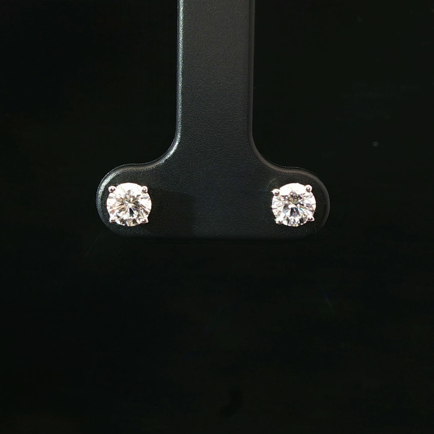 14K White Gold 0.75 Ct Lab Diamond Stud Earrings