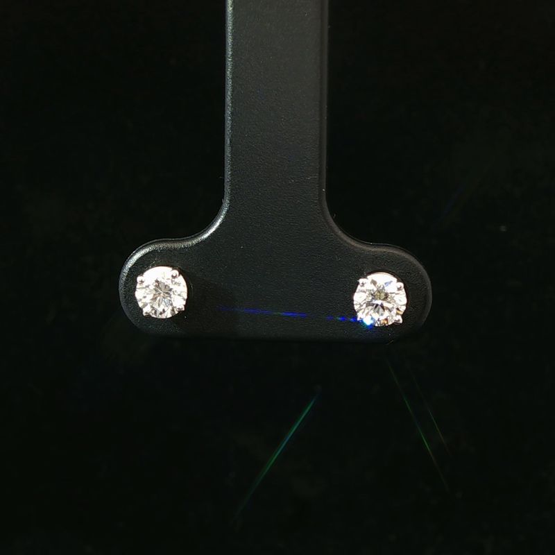 14K White Gold 0.50 Ct Lab Diamond Stud Earrings